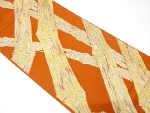 アンティーク　竹模様織り出し袋帯（材料）